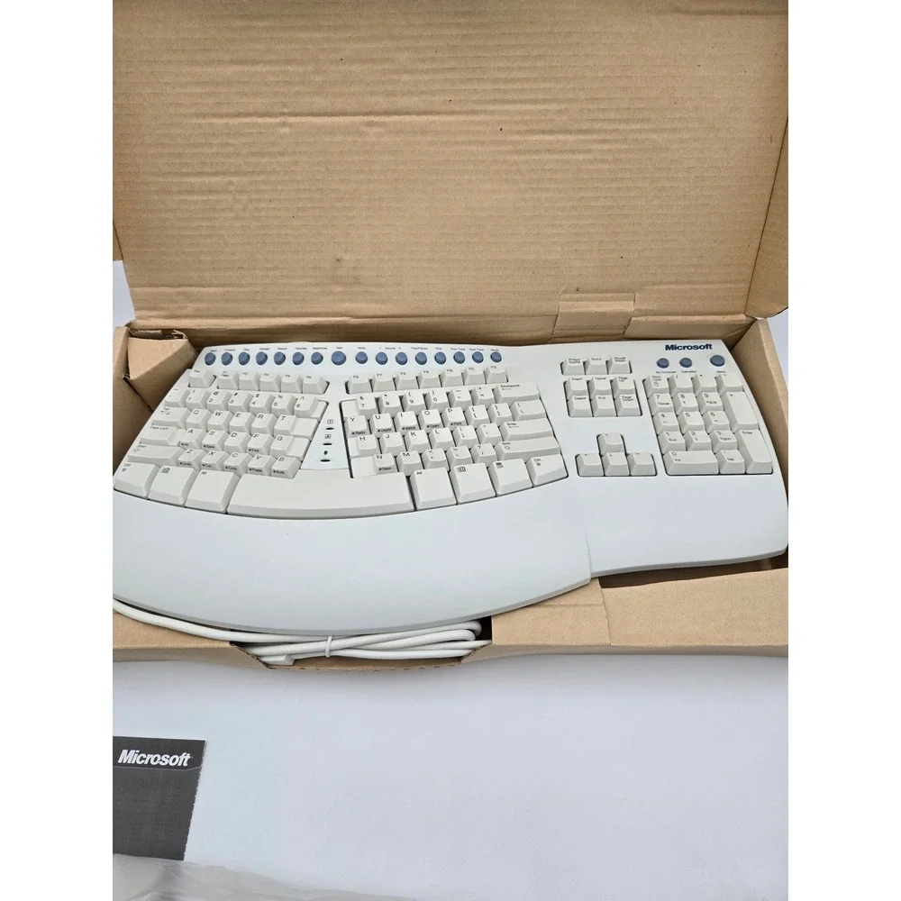 Microsoft Natural Pro‎ Ergonomic Keyboard RT9401 V:5FTWR New Open Box USB PS2